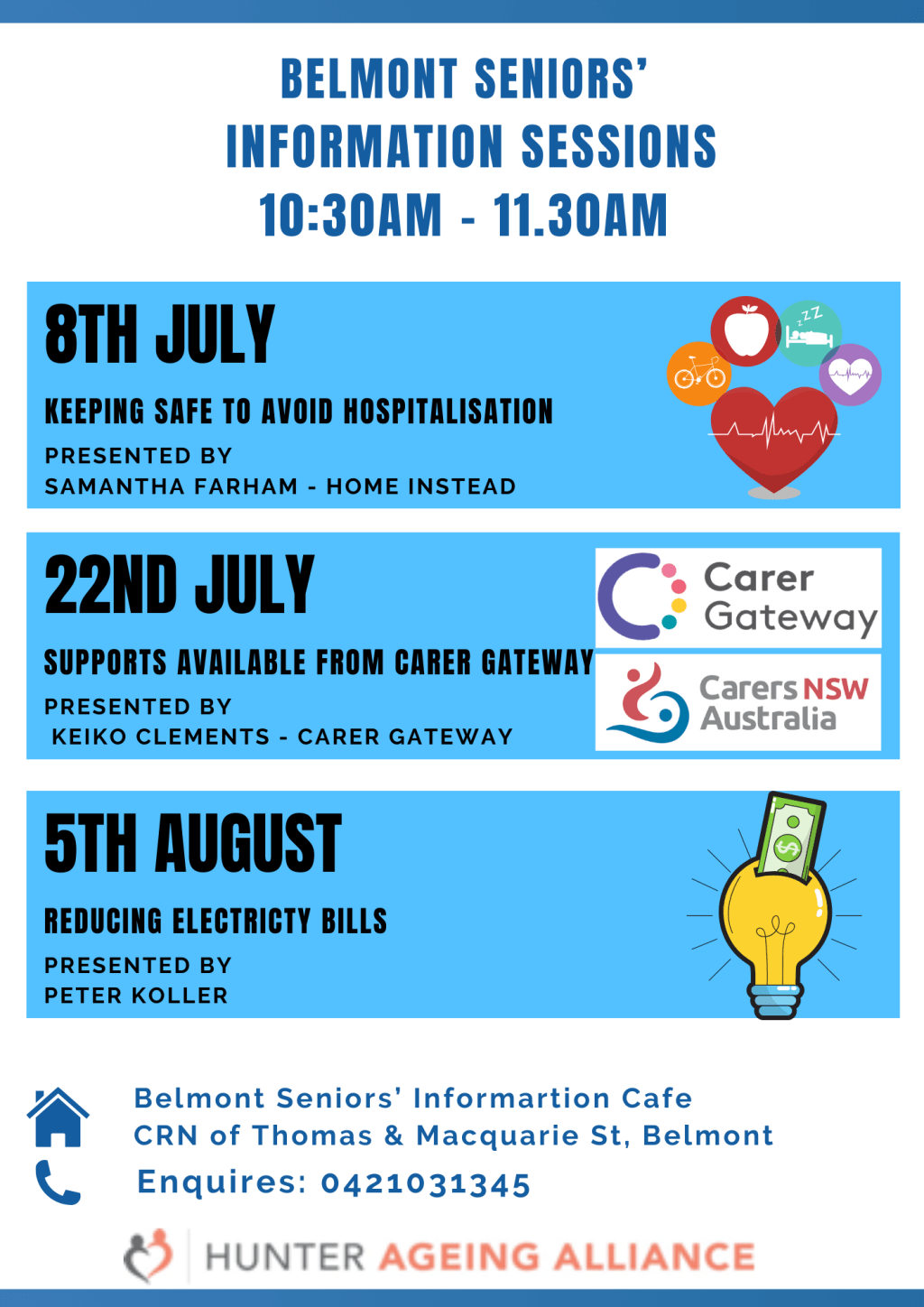 Free seniors’ information sessions