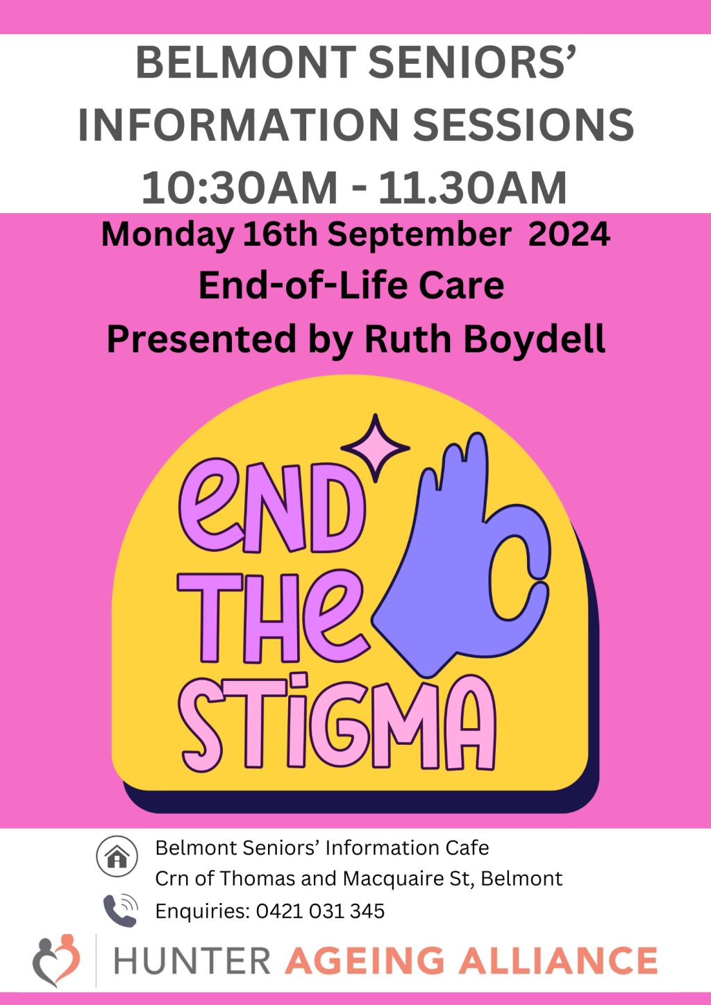 Free Seniors’ Information Session – 16th&nbsp;Sept